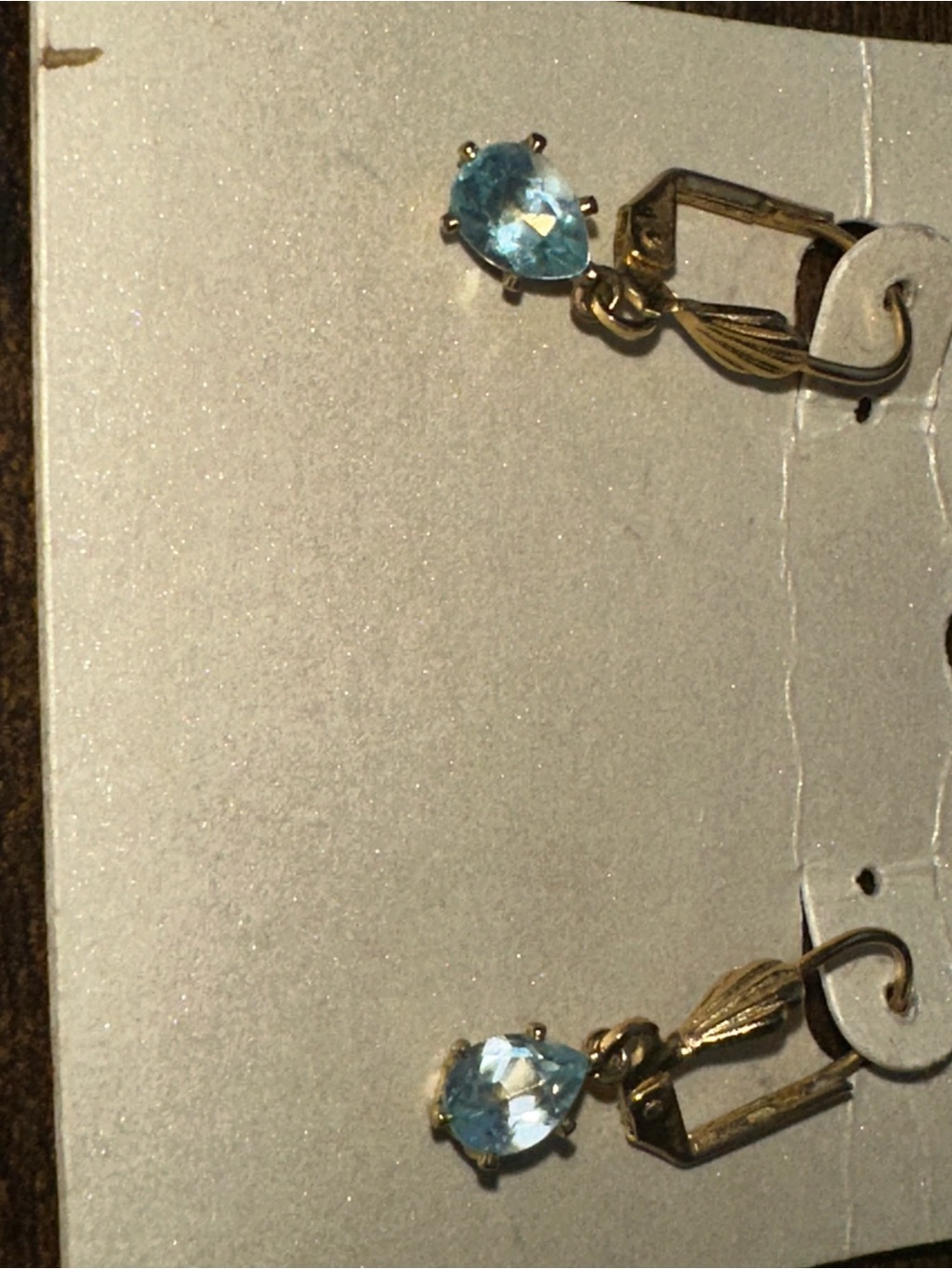 Vermeil Over Sterling Silver Blue Topaz Earringd